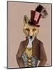 Vivienne Steampunk Fox-Fab Funky-Mounted Art Print