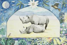 Rhino (Month of February from a Calendar)-Vivika Alexander-Giclee Print