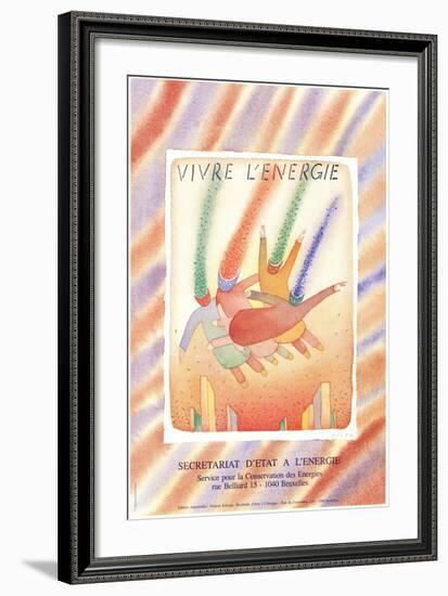 Vivre L'energie-Jean-Michel Folon-Framed Art Print