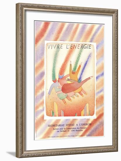 Vivre L'energie-Jean-Michel Folon-Framed Art Print