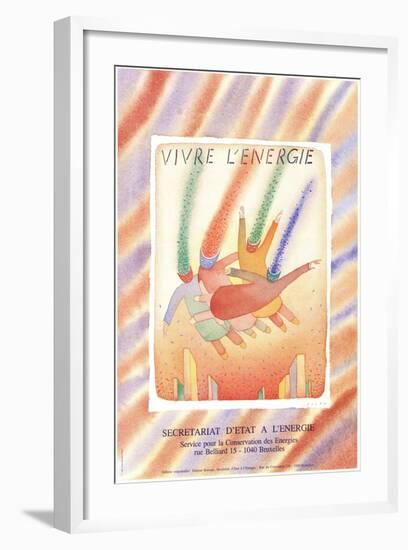 Vivre L'energie-Jean-Michel Folon-Framed Art Print