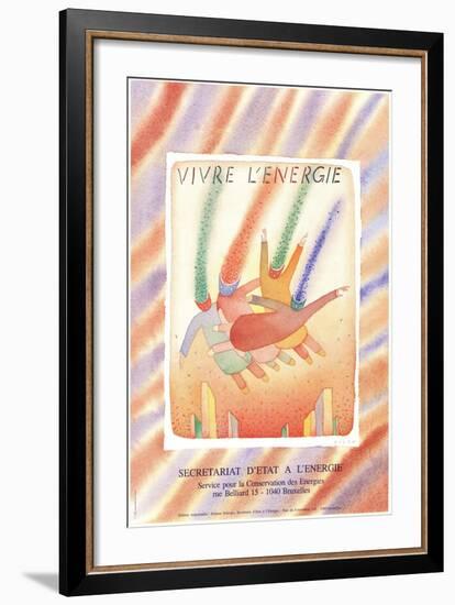 Vivre L'energie-Jean-Michel Folon-Framed Art Print