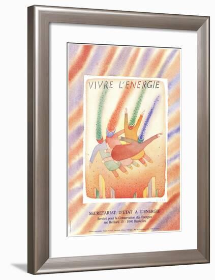 Vivre L'energie-Jean-Michel Folon-Framed Art Print