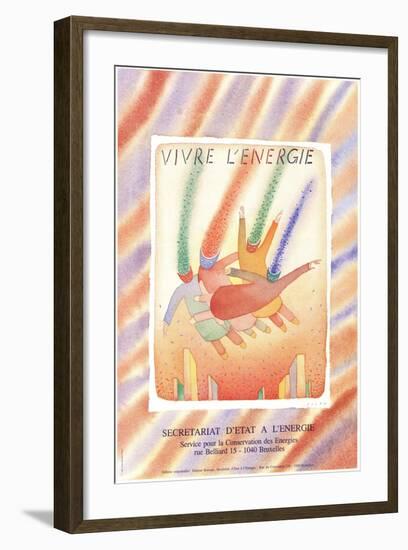 Vivre L'energie-Jean-Michel Folon-Framed Art Print