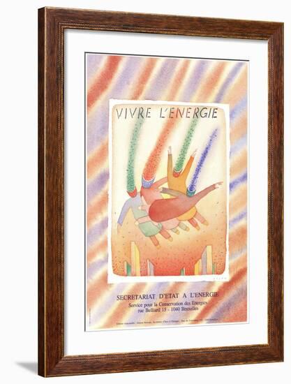 Vivre L'energie-Jean-Michel Folon-Framed Art Print