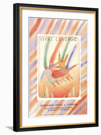 Vivre L'energie-Jean-Michel Folon-Framed Art Print