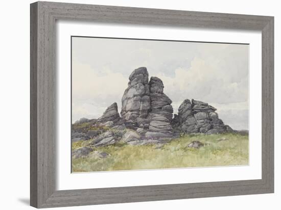 Vixen Tor, Near Merivale Bridge, Dartmoor , C.1895-96-Frederick John Widgery-Framed Giclee Print