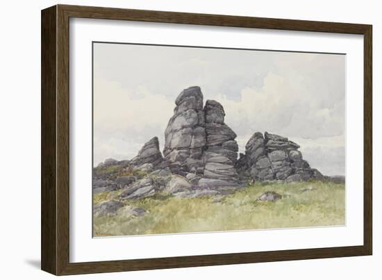 Vixen Tor, Near Merivale Bridge, Dartmoor , C.1895-96-Frederick John Widgery-Framed Giclee Print