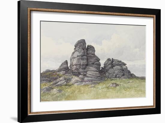 Vixen Tor, Near Merivale Bridge, Dartmoor , C.1895-96-Frederick John Widgery-Framed Giclee Print