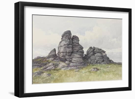 Vixen Tor, Near Merivale Bridge, Dartmoor , C.1895-96-Frederick John Widgery-Framed Giclee Print