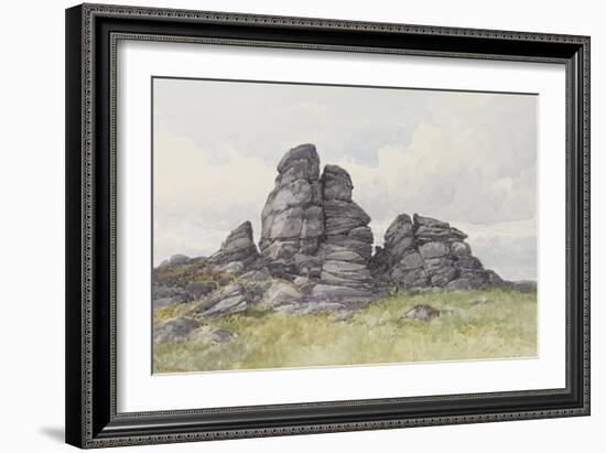 Vixen Tor, Near Merivale Bridge, Dartmoor , C.1895-96-Frederick John Widgery-Framed Giclee Print