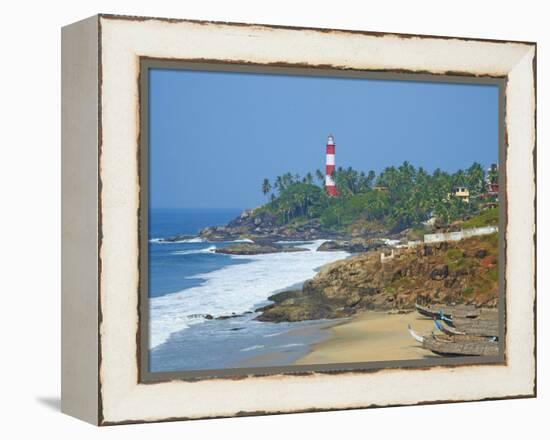 Vizhinjam, Fishing Harbour Near Kovalam and Kovalam Lighthouse, Kerala, India, Asia-Tuul-Framed Premier Image Canvas