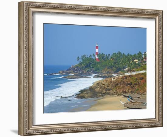 Vizhinjam, Fishing Harbour Near Kovalam and Kovalam Lighthouse, Kerala, India, Asia-Tuul-Framed Photographic Print