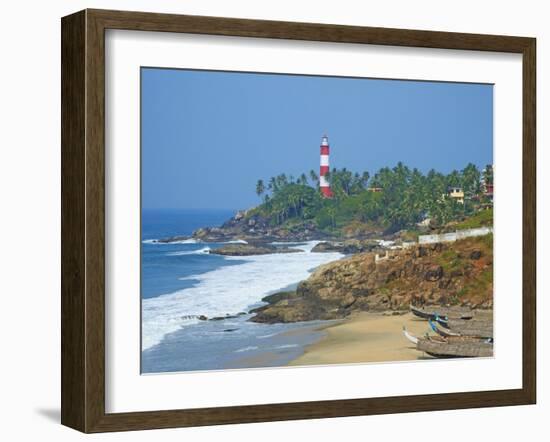 Vizhinjam, Fishing Harbour Near Kovalam and Kovalam Lighthouse, Kerala, India, Asia-Tuul-Framed Photographic Print