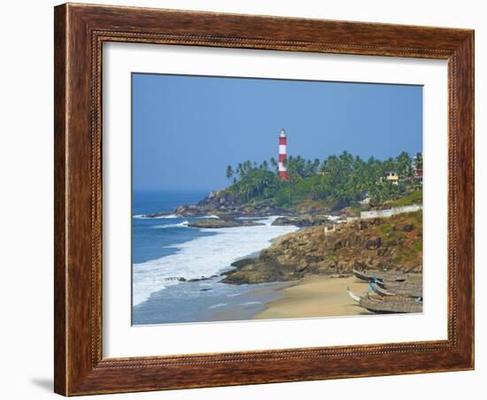 Vizhinjam, Fishing Harbour Near Kovalam and Kovalam Lighthouse, Kerala, India, Asia-Tuul-Framed Photographic Print