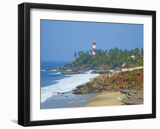 Vizhinjam, Fishing Harbour Near Kovalam and Kovalam Lighthouse, Kerala, India, Asia-Tuul-Framed Photographic Print