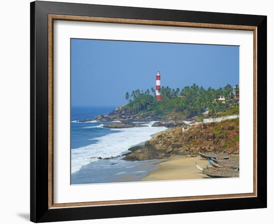 Vizhinjam, Fishing Harbour Near Kovalam and Kovalam Lighthouse, Kerala, India, Asia-Tuul-Framed Photographic Print