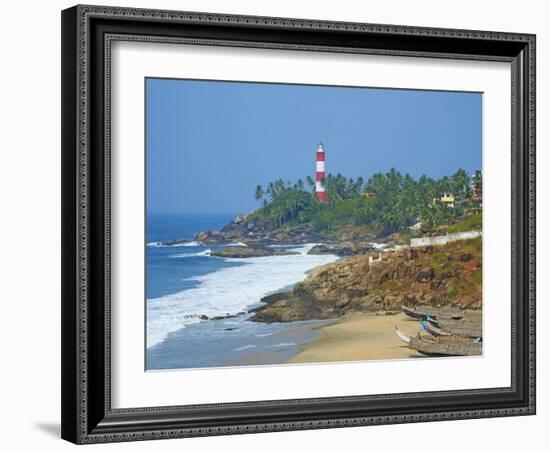 Vizhinjam, Fishing Harbour Near Kovalam and Kovalam Lighthouse, Kerala, India, Asia-Tuul-Framed Photographic Print