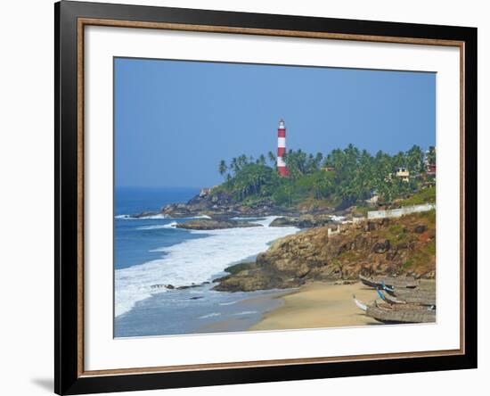 Vizhinjam, Fishing Harbour Near Kovalam and Kovalam Lighthouse, Kerala, India, Asia-Tuul-Framed Photographic Print