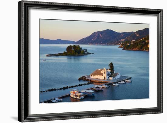 Vlacherna Monastery, Kanoni, Corfu, Ionian Islands, Greek Islands, Greece, Europe-Tuul-Framed Photographic Print