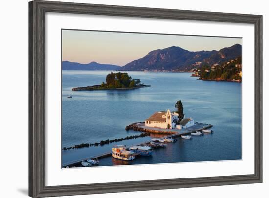 Vlacherna Monastery, Kanoni, Corfu, Ionian Islands, Greek Islands, Greece, Europe-Tuul-Framed Photographic Print