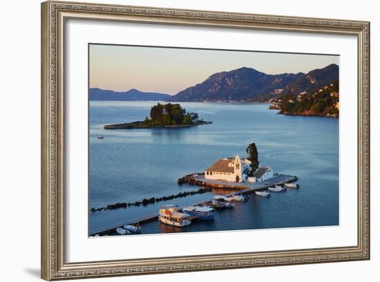 Vlacherna Monastery, Kanoni, Corfu, Ionian Islands, Greek Islands, Greece, Europe-Tuul-Framed Photographic Print