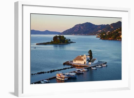 Vlacherna Monastery, Kanoni, Corfu, Ionian Islands, Greek Islands, Greece, Europe-Tuul-Framed Photographic Print