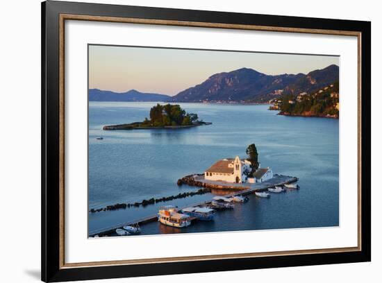 Vlacherna Monastery, Kanoni, Corfu, Ionian Islands, Greek Islands, Greece, Europe-Tuul-Framed Photographic Print