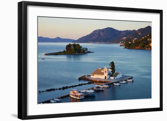 Vlacherna Monastery, Kanoni, Corfu, Ionian Islands, Greek Islands, Greece, Europe-Tuul-Framed Photographic Print