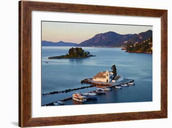 Vlacherna Monastery, Kanoni, Corfu, Ionian Islands, Greek Islands, Greece, Europe-Tuul-Framed Photographic Print