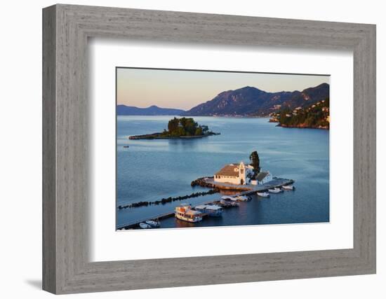 Vlacherna Monastery, Kanoni, Corfu, Ionian Islands, Greek Islands, Greece, Europe-Tuul-Framed Photographic Print