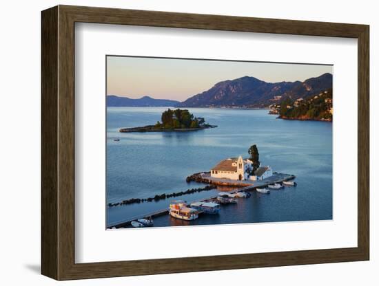 Vlacherna Monastery, Kanoni, Corfu, Ionian Islands, Greek Islands, Greece, Europe-Tuul-Framed Photographic Print