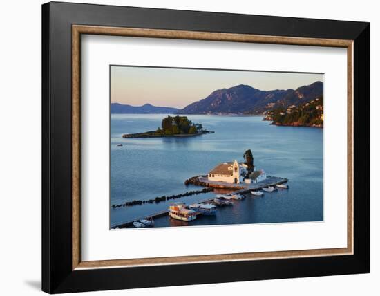 Vlacherna Monastery, Kanoni, Corfu, Ionian Islands, Greek Islands, Greece, Europe-Tuul-Framed Photographic Print