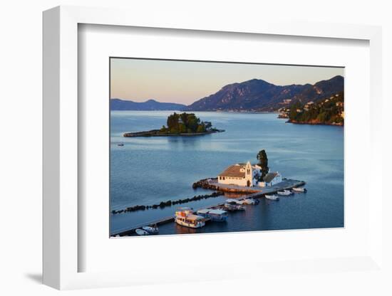 Vlacherna Monastery, Kanoni, Corfu, Ionian Islands, Greek Islands, Greece, Europe-Tuul-Framed Photographic Print