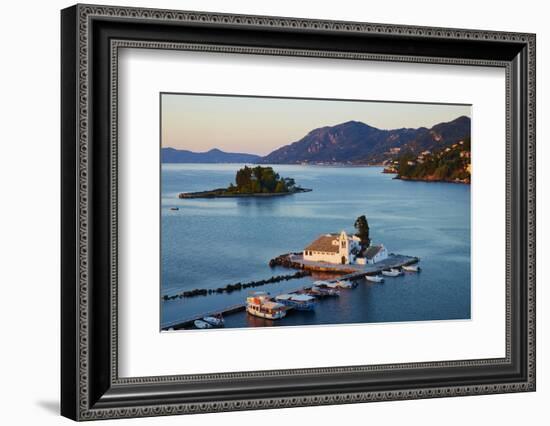 Vlacherna Monastery, Kanoni, Corfu, Ionian Islands, Greek Islands, Greece, Europe-Tuul-Framed Photographic Print