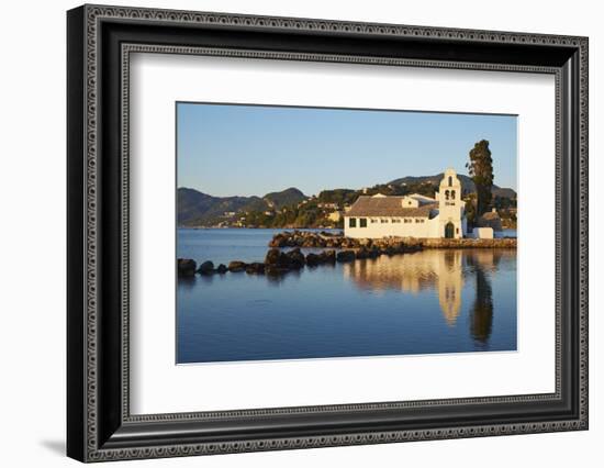 Vlacherna Monastery, Kanoni, Corfu, Ionian Islands, Greek Islands, Greece, Europe-Tuul-Framed Photographic Print