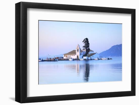 Vlacherna Monastery, Kanoni, Corfu, the Ionian Islands, Greek Islands, Greece, Europe-Neil Farrin-Framed Photographic Print