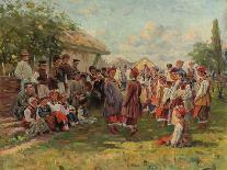 Festival in a Ukrainian Village, C. 1882-1917-Vladimir Egorovic Makovsky-Framed Giclee Print