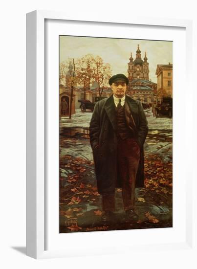 Vladimir Ilyich Lenin (1870-1924) at Smolny, circa 1925-Issac Brodsky-Framed Giclee Print