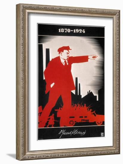 Vladimir Lenin (1870-1924)-Adolf Strakhov-Framed Giclee Print