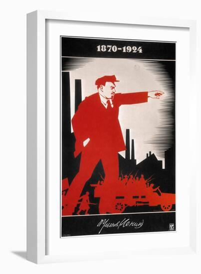 Vladimir Lenin (1870-1924)-Adolf Strakhov-Framed Giclee Print