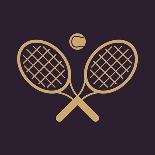 The Tennis Icon. Game Symbol. Flat-Vladislav Markin-Stretched Canvas