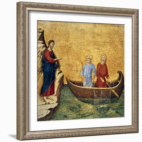 Vocacion De Los Apostoles Pedro Y Andres-Duccio Di buoninsegna-Framed Giclee Print