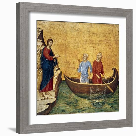 Vocacion De Los Apostoles Pedro Y Andres-Duccio Di buoninsegna-Framed Giclee Print