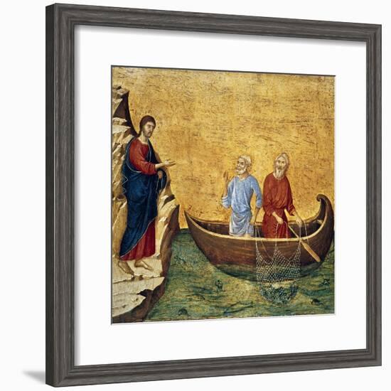 Vocacion De Los Apostoles Pedro Y Andres-Duccio Di buoninsegna-Framed Giclee Print