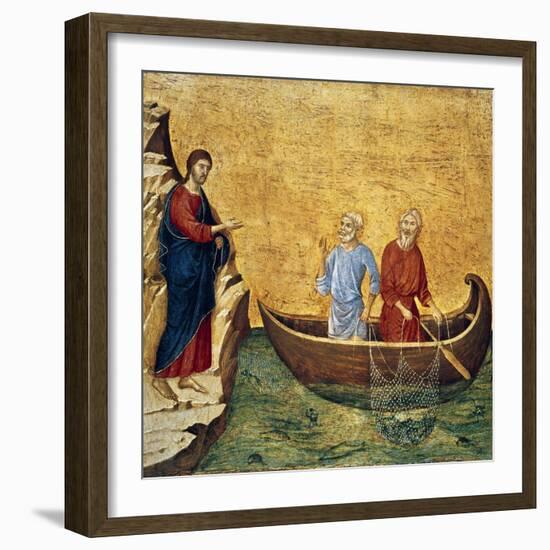 Vocacion De Los Apostoles Pedro Y Andres-Duccio Di buoninsegna-Framed Giclee Print