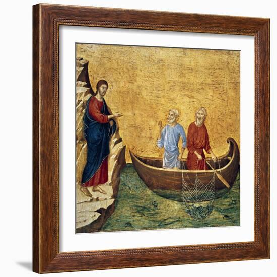 Vocacion De Los Apostoles Pedro Y Andres-Duccio Di buoninsegna-Framed Giclee Print