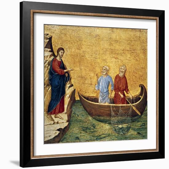 Vocacion De Los Apostoles Pedro Y Andres-Duccio Di buoninsegna-Framed Giclee Print