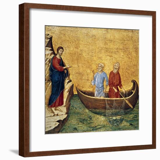 Vocacion De Los Apostoles Pedro Y Andres-Duccio Di buoninsegna-Framed Giclee Print