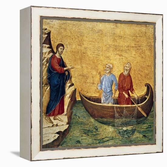 Vocacion De Los Apostoles Pedro Y Andres-Duccio Di buoninsegna-Framed Premier Image Canvas